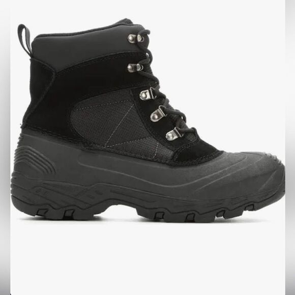 London Fog Black Winter Duck Snowboots Woodside Men's 8 Water Resistant - Picture 1 of 10